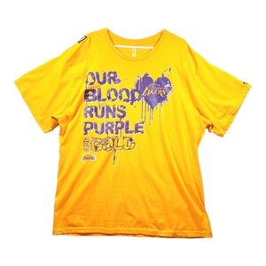UNK NBA Men’s Los Angeles Lakers T-Shirt Size-3XL Yellow And purple